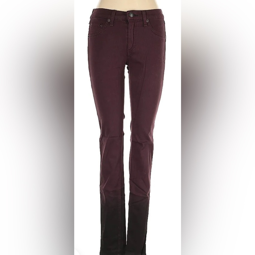 Rag & Bone skinny jeans in eggplant purple SZ 27